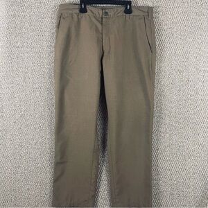 Bluffworks Pants Mens 35x30 Brown Relaxed Fit Travel USA Made NYC Casual 252